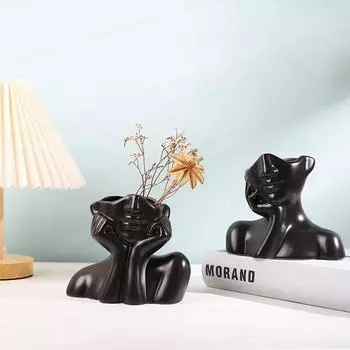 Креативное украшение для дома Современные украшения для рабочего стола Изделия ручной работы Минималистичные украшения для фойе Портретное искусство Керамические вазы
