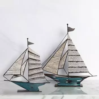 Креативное украшение из железной лодки, элитная гостиная, винный шкаф, украшение под телевизор, украшение для дома, поделки