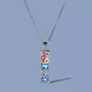 Креативное женское ожерелье из серебра 925 пробы с милой лисой, уникальный кулон, эмаль ручной работы, женская модная ювелирная цепочка для свитера 45cm