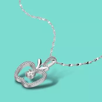 Креативное женское ожерелье из стерлингового серебра 925 пробы с кулоном в виде фруктов, ожерелье с цирконием, ювелирные изделия, подарок на день рождения