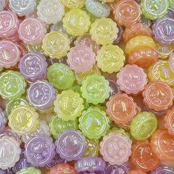 Креативные 10 шт. Ожерелье в виде кошачьей лапы Акриловые бусины Материалы ручной работы Изготовление браслета и ожерелья 23,5 мм Браслет DIY Ювелирные аксессуары DIY белый