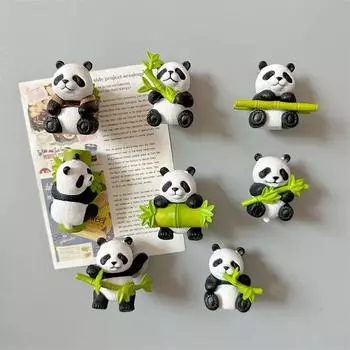 Креативные 3D-магниты на холодильник в виде милой панды, уникальный сувенир и подарок на тему культуры путешествий, также подходят для магнитного украшения дома. magnet model