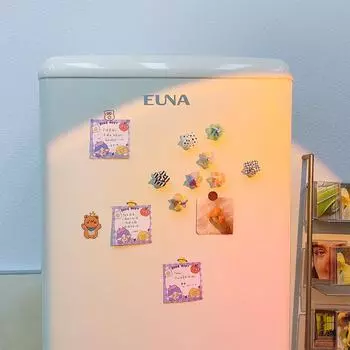 Креативные 3D вращающиеся магнитные наклейки на холодильник с изображением радужной мельницы, симпатичные цветные стереонаклейки для кухни, 3 шт.