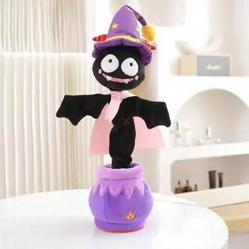 Креативные 40 см Электрические Плюшевые Куклы Танцующие Животные Супер Мягкие Куклы Мультяшный Санта Клаус Летучие Мыши Тыква Игрушка Хэллоуин Подарок на День Рождения about 40cm battery