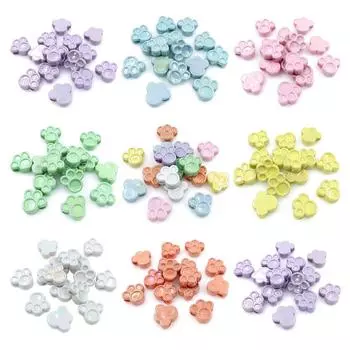 Креативные 5 шт. материалы ручной работы с УФ-покрытием ослепительный браслет DIY ювелирные аксессуары кошачья лапа свободные бусины ожерелье фиолетовый