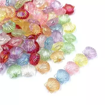 Креативные акриловые бусины из ракушек 8 цветов, 20 шт., ожерелье своими руками, аксессуары ручной работы, бусины из ракушек AB, акриловые украшения в стиле океана розовый