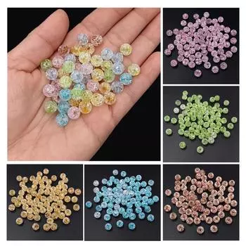 Креативные акриловые круглые бусины, модные подвески для ожерелья, браслета, маркировка 8-16 мм, 10 шт., свободные бусины, сделай сам, ювелирный материал ручной работы 8mm зелёный