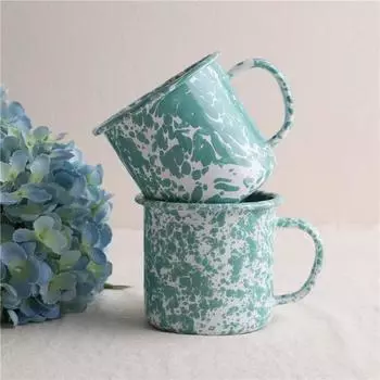 Креативные эмалевые кофейные кружки Splash Ink, небьющиеся кружки для воды на открытом воздухе, кружки для пива, кружки для кемпинга, вечеринки у костра, рыбалки, пикника 380ml