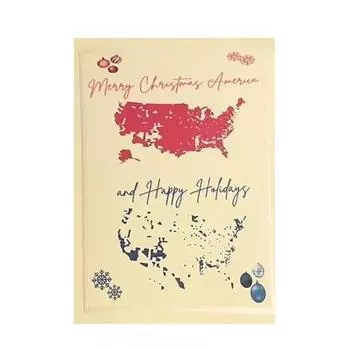 Креативные американские поздравительные открытки с Рождеством 2024 года One Size