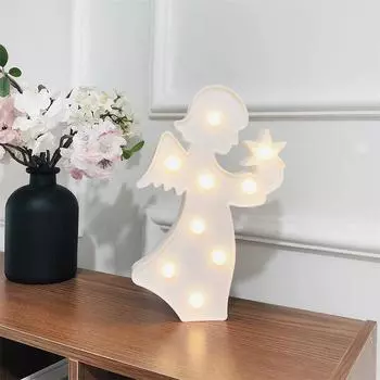 Креативные ангельские феи светодиодный ночник лампа на батарейках домашний декор белый