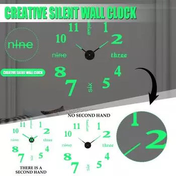 Креативные бесшумные настенные часы «сделай сам», трехмерные декоративные часы для гостиной, европейские часы