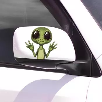 Креативные большеглазые инопланетяне, украшающие стекло автомобиля, декоративные наклейки на окна 16*16cm /fun-f649 uv