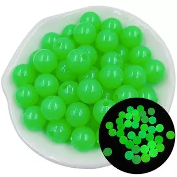 Креативные бусины DIY 6 мм/8 мм/10 мм, светящиеся круглые материалы ручной работы, 50 шт., акрил ярких цветов, ожерелье, браслет, изготовление ювелирных изделий 6mm темно-зеленого