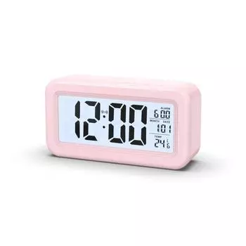 Креативные часы будильник цифровой дисплей светодиодное зеркало повтор вибрация беззвучный режим позитив и обратный отсчет жемчужина белый