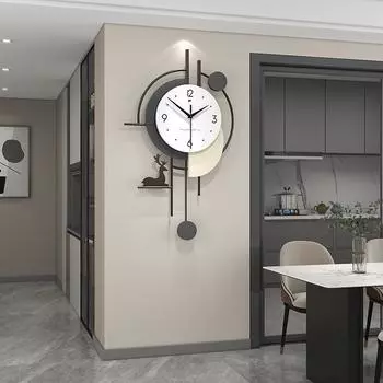 Креативные часы, высококачественные настенные часы, часы для украшения дома, роскошные светильники для гостиной, современные простые настенные часы без перфорации