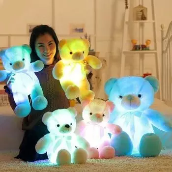 Креативные детские игрушки, плюшевые игрушки Тедди, подарок, плюшевый мишка, красочная мягкая личность, Рождество 30cm белый