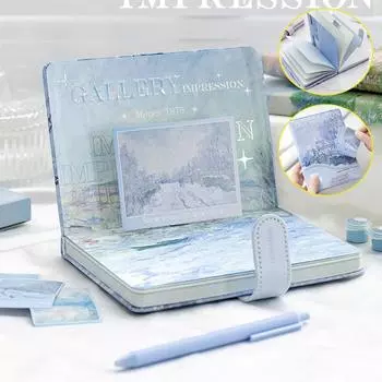 Креативные дневники в твердом переплете, цветные внутренние страницы, блокнот, еженедельник-планировщик, альбом для вырезок, журнал, подарок