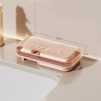 Креативные Дренажные Двойные Мыльницы Прозрачные С Крышкой Коробка для Хранения Мыла Водонепроницаемый Большой Держатель для Мыла Ванная Путешествия