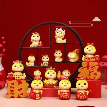 Креативные фигурки змей из мультфильмов, новогодний декор в форме змеи, украшение для стола Style 4