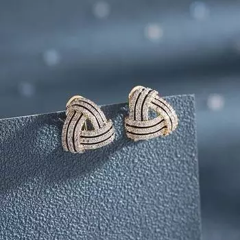 Креативные геометрические треугольные серьги-гвоздики, женские свадебные украшения, серебро 925 пробы, игла, кубический циркон, корейский темперамент, серьги-гвоздики