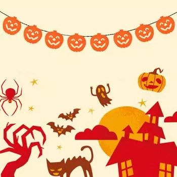 Креативные горячие продажи нетканых материалов паук украшения для вечеринок украшения для дома череп летучей мыши праздничные принадлежности личность тыква на Хэллоуин флаги на Хэллоуин 14