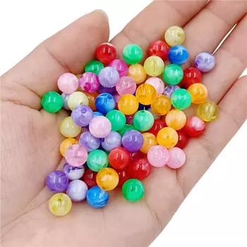 Креативные хлопьевидные облака, креативные модные 30 шт., ювелирные аксессуары «сделай сам», браслет, серьги, круглые бусины, акрил 8 мм розы красного