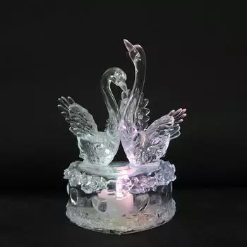 Креативные хрустальные лебеди, лампа, стеклянные фигурки, пресс-папье, поделки, ночник multicolor light