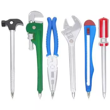 Креативные и интересные 8 шт. студенческая шариковая ручка, фурнитура, инструмент в форме молотка, кусачки для письма, инструмент, шариковая ручка 8pcs