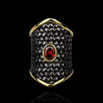 Креативные и стильные именные кольца с микронабором позолоченных деталей No. 6