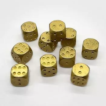 Креативные игральные кости из цельной латуни для ночных клубов и баров