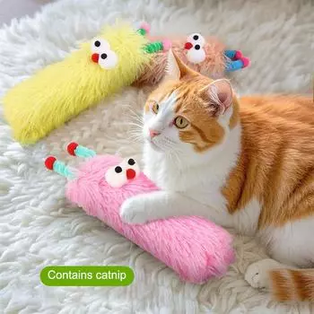 Креативные игрушки для кошек Caterpillar, устойчивые к царапинам, устойчивые к укусам, кошачья мята, интерактивные игрушки для домашних животных, избавляющие от скуки, игрушки для кошек, товары для животных