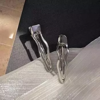 Креативные изогнутые зажимы для волос из кожи аллигатора, головные уборы, металлические заколки с гладким покрытием, красивые заколки для волос волнистой формы для женщин