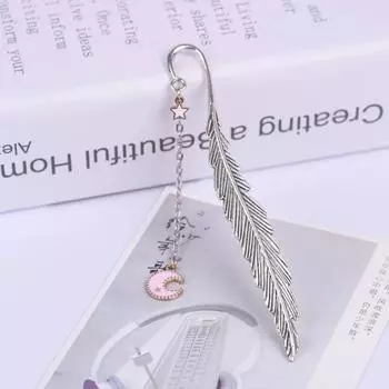 Креативные канцелярские принадлежности с перьями Separador De Libro, инструмент для книги, Marque Page B02, милая металлическая закладка для книг