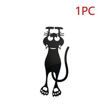 Креативные канцелярские товары 1-2 шт. Кавайные закладки с черным котом для книг 3D пластиковые стерео закладки с животными для подарков студентам и учителям