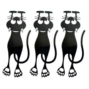 Креативные канцелярские товары Закладки Любопытный кот Закладка Смешная акриловая скрепка для книги Прозрачный держатель страницы для читателей и книголюбов 3pcs