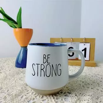 Креативные керамические кружки, кофейные чашки 501-600ml синий