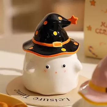 Креативные керамические кружки на Хэллоуин, милые привидения, изысканные кофейные чашки, бытовые праздничные чаепития, мультяшные кофейные чашки, подарки 300ml