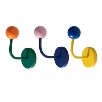 Креативные красочные деревянные шары Магнитные крючки Железный арт-объект Хранение дома Холодильник Декоративные записки Фиксированные крючки Милые крючки для двери зелёный