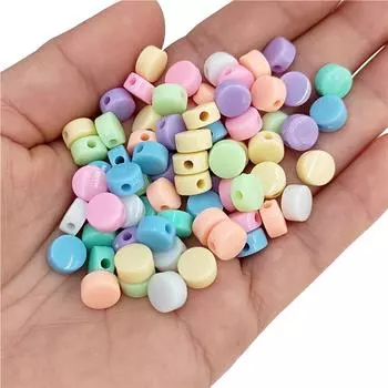 Креативные кремовые плоские бусины 8/10 мм, модные 100 шт., круглые браслеты, ожерелья, изготовление ювелирных изделий, аксессуары, Macaron Color DIY System 8mm зелёный