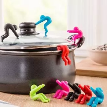 Креативные кухонные гаджеты Поднимите крышку Переливное устройство Стент для кухонных принадлежностей Крышка кастрюли Перелив Главная Кухонные принадлежности