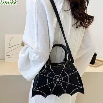 Креативные маленькие сумки с крыльями летучей мыши, женская сумка через плечо из искусственной кожи, модные сумки на плечо для Хэллоуина, женские новинки, сумки с верхней ручкой чёрный