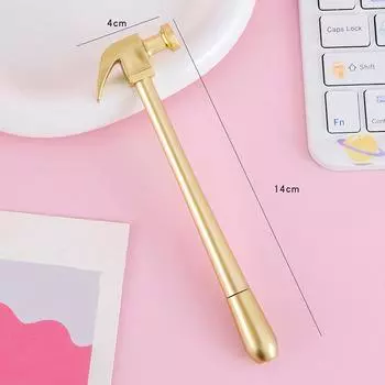 Креативные металлические молотковые инструменты, черная гелевая ручка, канцелярские принадлежности, гелевые ручки в форме молотка, новинка, ручки для офиса, школьные принадлежности