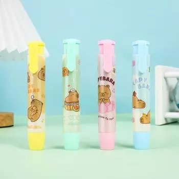 Креативные милые ластики Capybara, мультяшные новинки, резиновые ластики в форме ручки, школьные принадлежности, кавайные ластики для карандашей, детские подарки