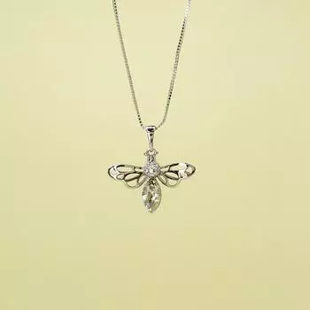 Креативные милые ожерелья с подвеской в виде пчелы и кристаллов, цепочка для свитера для женщин и девочек, модные милые рождественские украшения на день рождения, подарки 38cm