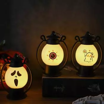 Креативные милые ручные украшения на Хэллоуин светодиодный фонарь портативный домашний фестивальный ночник реквизит для украшения вечеринки на Хэллоуин