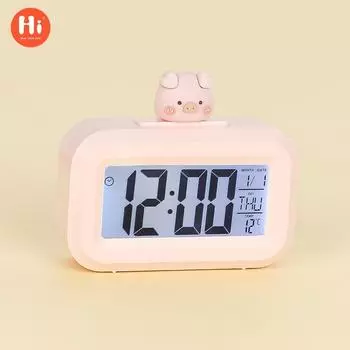 Креативные мини электронные часы с подсветкой, светящийся маленький будильник, мультяшные студенческие часы, умные часы, праздничные подарки, будильник