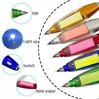 Креативные многофункциональные подарочные аксессуары, шнурок, светодиодный фонарик, канцелярские принадлежности, бумага для заметок, шариковая ручка