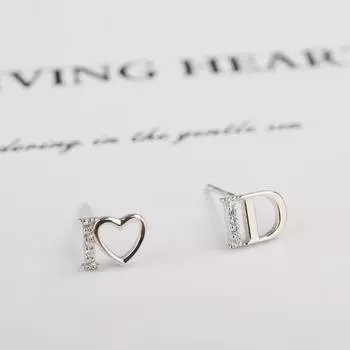Креативные модные и персонализированные серьги с буквами Love, женственные универсальные серьги с нишевым дизайном