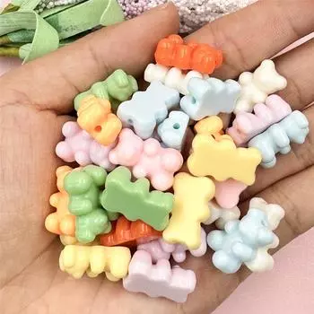 Креативные модные серьги для изготовления медведей 11*18 мм, 25 шт., свободные бусины, сплошной цвет, материалы для цепочки для мобильного телефона, браслет, ювелирные аксессуары, сделай сам