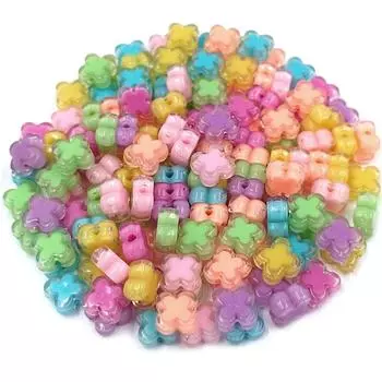 Креативные модные свободные бусины, четыре лепестковых цветка, свободные бусины, цветочные свободные бусины, свободные бусины, четырехлепестковые цветы, 20 шт. оранжевый